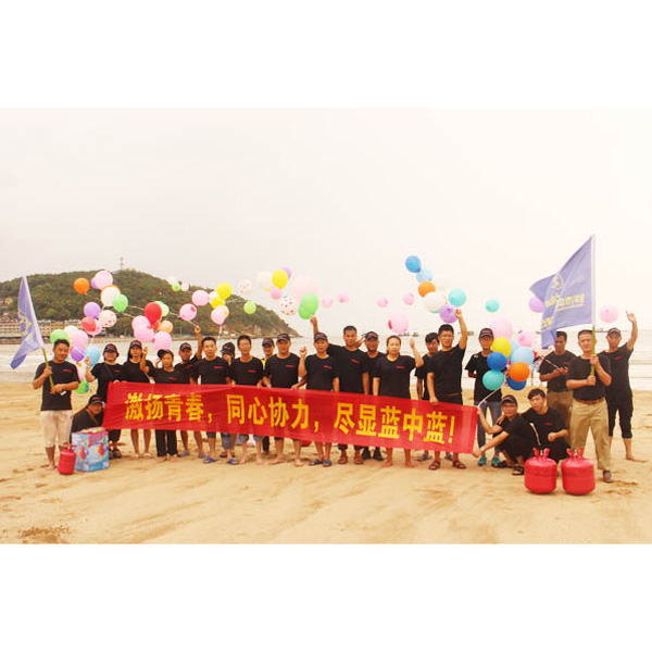 百忙之中，公司組織員工海邊旅游